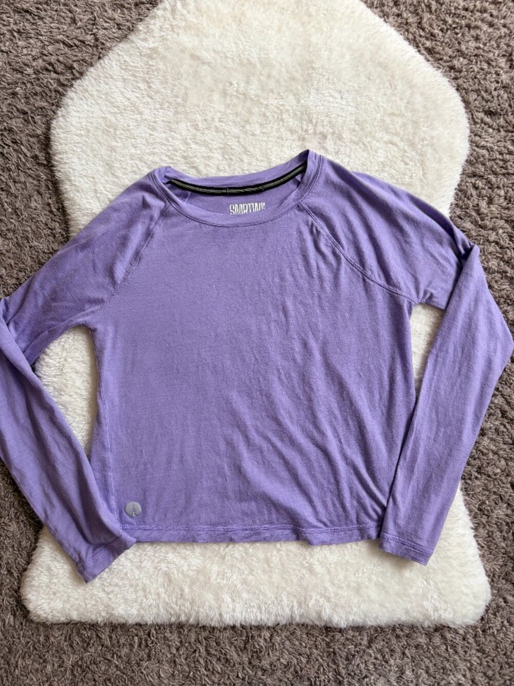 Smartwool Active Long Sleeve Crop Tee, Size XS